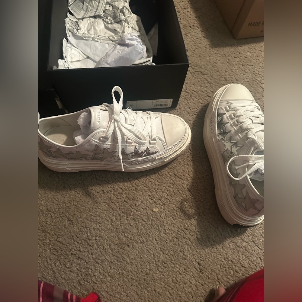 White and Silver Shoes